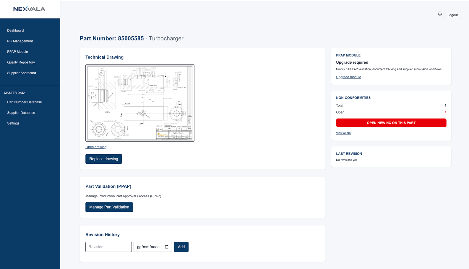 Nexvala Dashboard